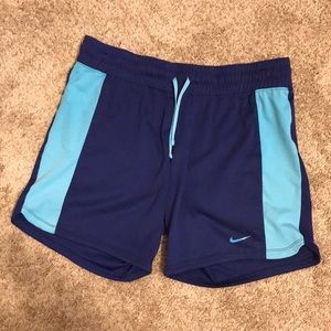 Blue Nike shorts
